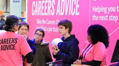 young people receiving careers advice