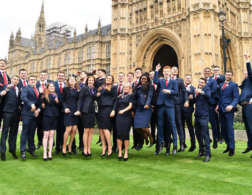 TeamUK in front of the Houses of Parliament