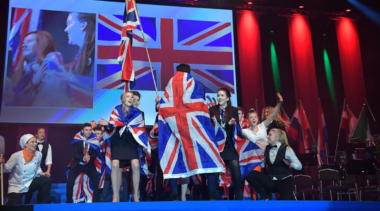 TeamUK in Gothenburg on stage