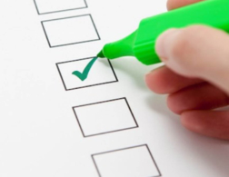 checking a box with as green pen
