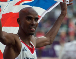 mo farah holding union jack