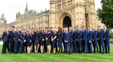 TeamUK in front of parliament