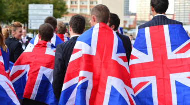 teamuk draped in union jack