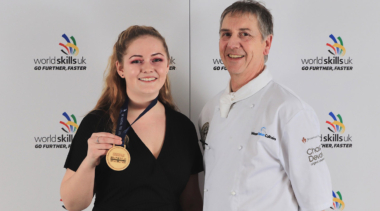 Photo of Cooking competitor Chloe with her gold medal
