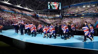 Photo of WorldSKills UK team at opening ceremony WorldSkills Kazan 2019