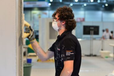 Photo of competitor in Plastering and Drywall at WorldSkills Leipzig 2013