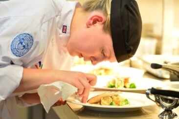 Photo of competitor in culinary arts at WorldSkills Leipzig 2013