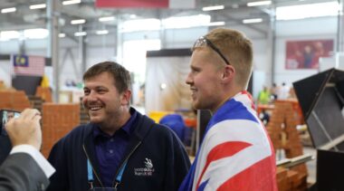 Photo of WorldSkills Educator working in partnership