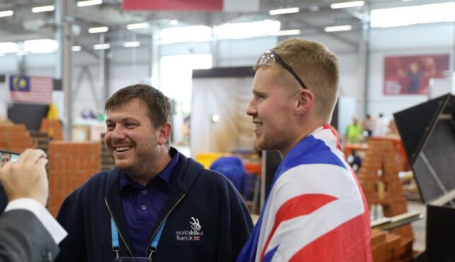 Photo of WorldSkills Educator working in partnership