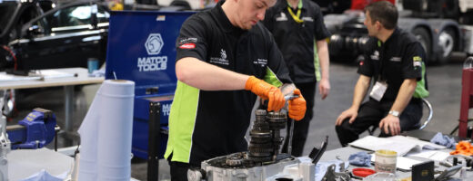 Young person competing in Automotive Technology competition