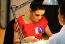 Young person competing in beauty therapy competition