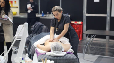 Young person competing in Beauty Therapy Practitioner competition