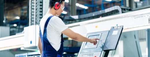 Photo of a CNC miller using a machine