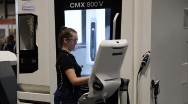 Young person competing in CNC Milling competition