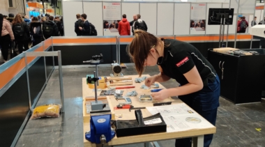 Young person competing in CNC Mining competition