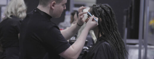 Young person competing in Commercial Make Up competition