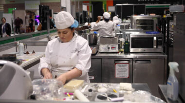 Young person competing in Confectionery & Patisserie competition