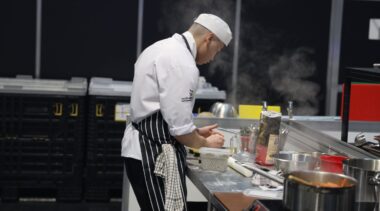 Young person competing in Culinary Arts competition