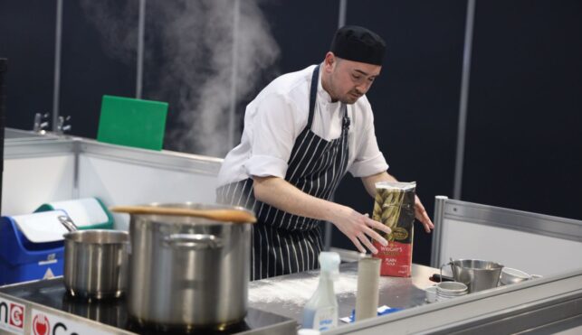 Young person competing in Culinary Arts competition