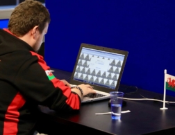 Young person competing in Cyber security competition