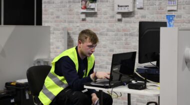 Young person competing in Electronic Security Systems competition