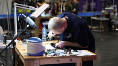 Young person competing in Fine Jewellery Making competition