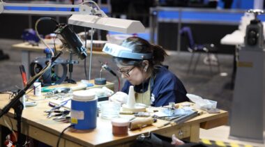 Young person competing in Fine Jewellery Making competition