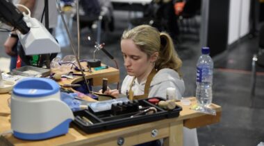 Young person competing in Fine Jewellery Making competition