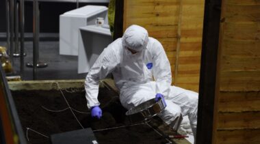 Young person competing in Forensic Science competition