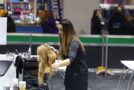 Young person competing in Hairdressing competition