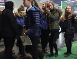 young people queueing at worldskills uk live