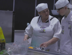 Young person competing in foundation skills Catering competition