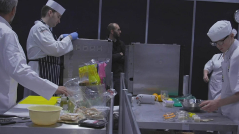 Young people competing in foundation skills Catering competition