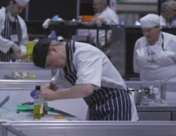 Young person competing in foundation skills Catering competition