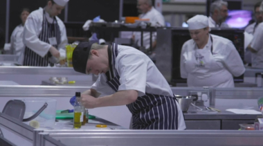 Young person competing in foundation skills Catering competition