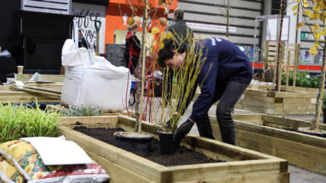 Young people competing in Horticulture competition