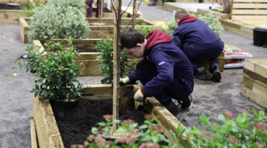 Young people competing in Horticulture competition