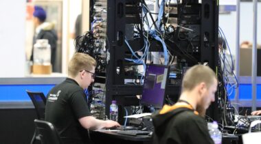 Young people competing in IT Software Solutions for Business & IT Support Technician competition