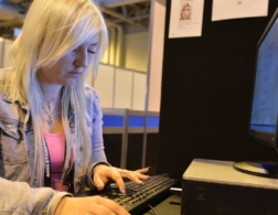Young person competing in IT software solutions for business competition