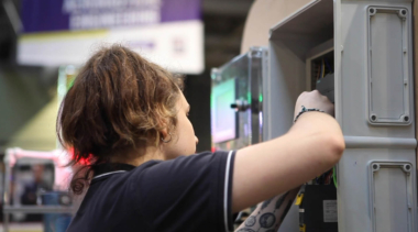 Young person competing in Industrial Control competition