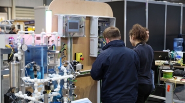 Young people competing in Industrial Control competition