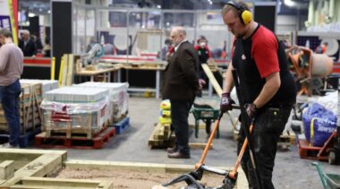 Young person competing in Landscape Gardening competition