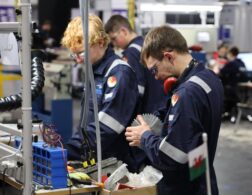 Young people competing in Manufacturing Team Challenge competition