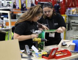 Young people competing in Manufacturing Team Challenge competition