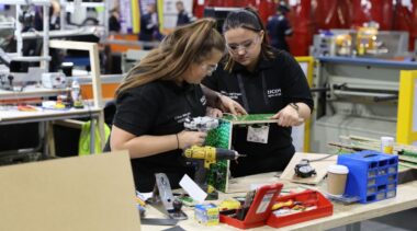 Young people competing in Manufacturing Team Challenge competition