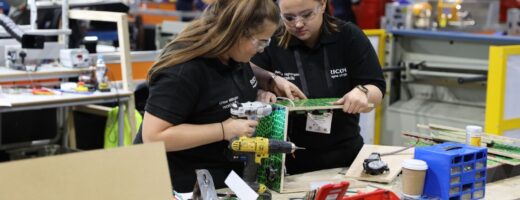 Young people competing in Manufacturing Team Challenge competition