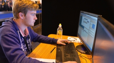 Young person competing in Network Systems Administrator competition