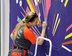 Young person competing in Painting and Decorating competition