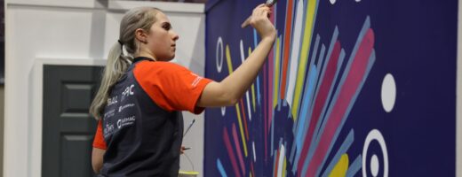 Young person competing in Painting and Decorating competition