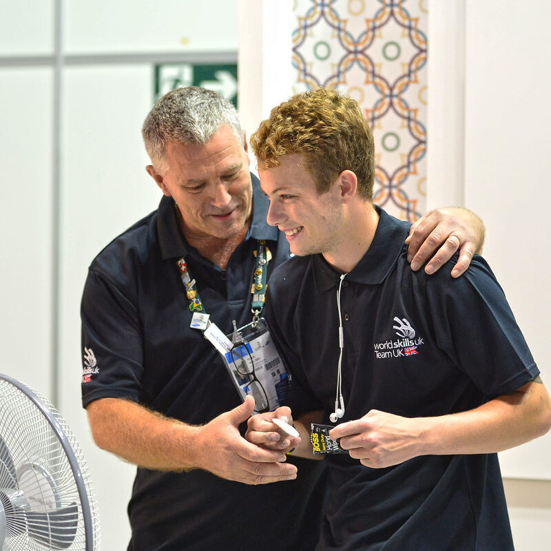 Photo of Pete Walters MBE at a WorldSkills competition